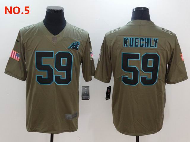 Men's Carolina Panthers #59 Luke Kuechly Jersey NO.5;